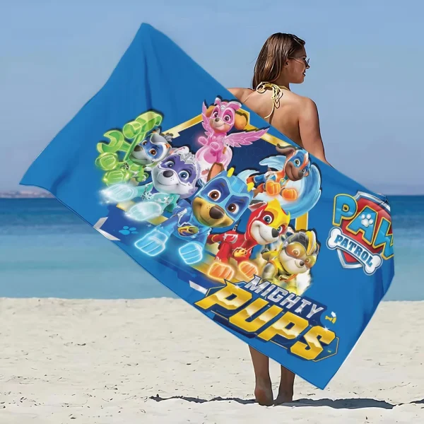 Cartoon puppy Beach Towel Microfiber Sand Free Quick Dry Soft Sandproof Pool Towels Gift for P-PAW P-Patrol Women Travel Shower 6