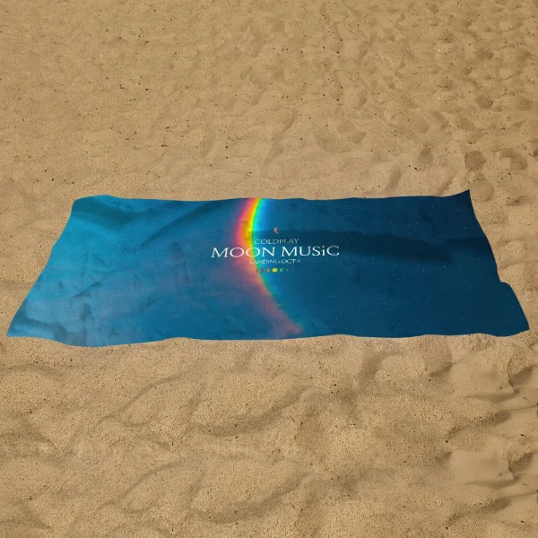 Rock Band C-Coldplay Moon Music Towel Soft Pool Gift For Travel Gym Shower Camping Quick Dry Sports Large Beach Towel 5