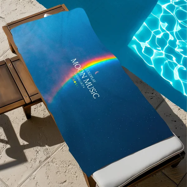 Rock Band C-Coldplay Moon Music Towel Soft Pool Gift For Travel Gym Shower Camping Quick Dry Sports Large Beach Towel 6