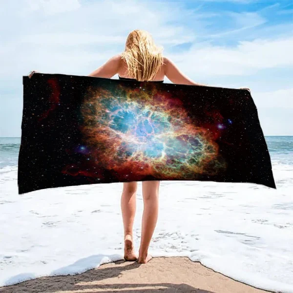 Space Galaxy Microfiber Beach Towel Absorbent Quick Dry Soft Yoga Swimming Resort Mountain Climbing Towel 1