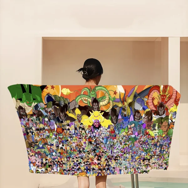 BANDAI Dragon Ball Beach Towels Shower Towel Sauna Travel Spa Microfiber Quick Dry Gym Accessories Cute Room Decor 6