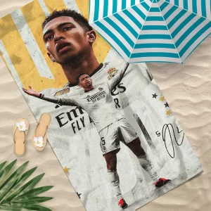 Football Star JudeS B-Bellinghams Cool Towel Soft Pool Gift For Travel Gym Shower Camping Quick Dry Sports Large Beach Towel 1