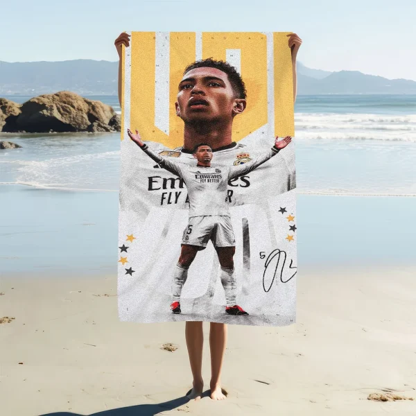 Football Star JudeS B-Bellinghams Cool Towel Soft Pool Gift For Travel Gym Shower Camping Quick Dry Sports Large Beach Towel 2