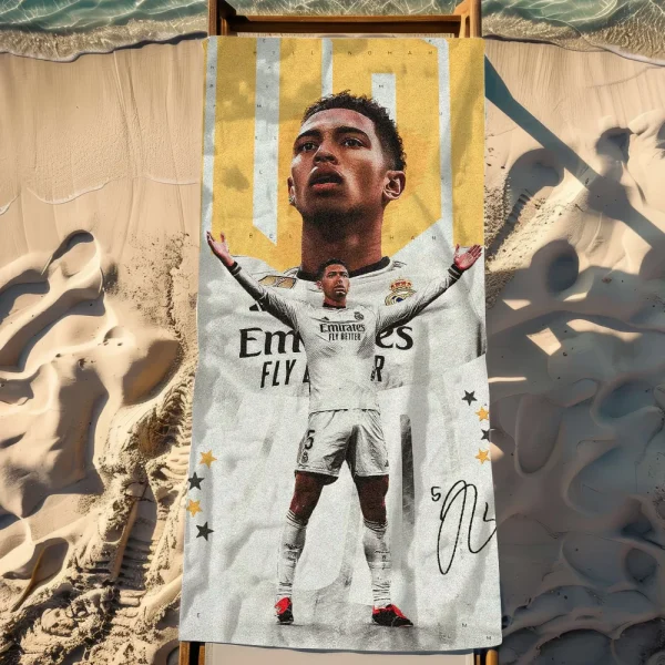 Football Star JudeS B-Bellinghams Cool Towel Soft Pool Gift For Travel Gym Shower Camping Quick Dry Sports Large Beach Towel 4