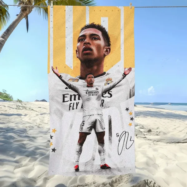 Football Star JudeS B-Bellinghams Cool Towel Soft Pool Gift For Travel Gym Shower Camping Quick Dry Sports Large Beach Towel 5