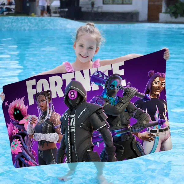 F-Fortnite Game Beach Towel For Kids Personalized Bath Towel Pool Towel Vacation Gift Picnic Towel Party Gift 2