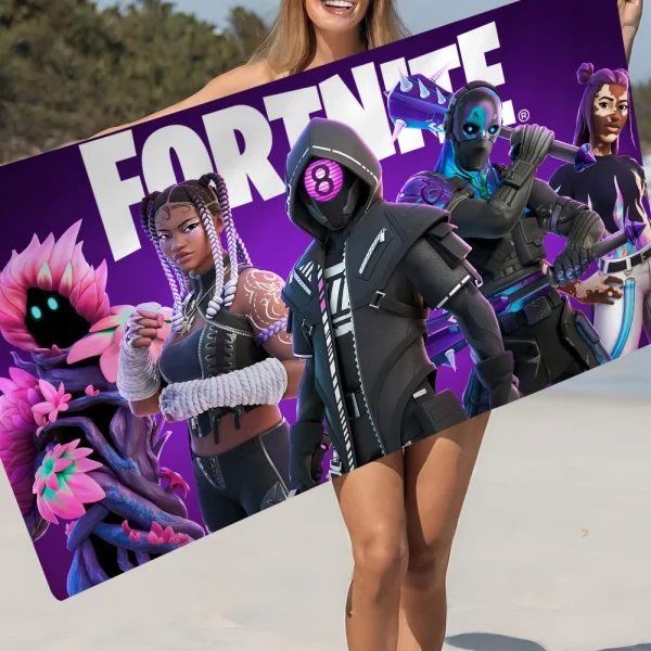 F-Fortnite Game Beach Towel For Kids Personalized Bath Towel Pool Towel Vacation Gift Picnic Towel Party Gift 3