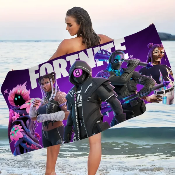 F-Fortnite Game Beach Towel For Kids Personalized Bath Towel Pool Towel Vacation Gift Picnic Towel Party Gift 4