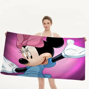 Disney Minnie Mouse Beach Towel Colorful Bath Towels For Girl Microfiber Quick Dry Custom Sand Free Beach Yoga Spa Gym Pool 1
