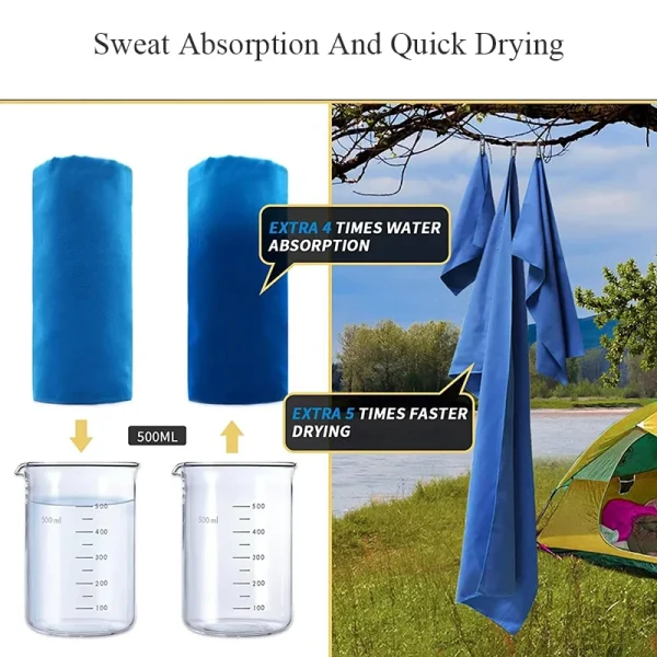 Quick-Drying Sports Towel 40x80/76x152CM Blue Grey Green Orange Swimming Gym Fitness Camping Running Beach Washcloth Towels 2