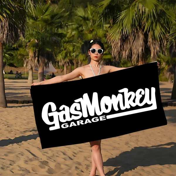 G-Gas M-Monkey Garage Logo Beach Towel Colorful Bath Towels For Girl Microfiber Quick Dry Custom Sand Free Beach Yoga Gym Pool 6