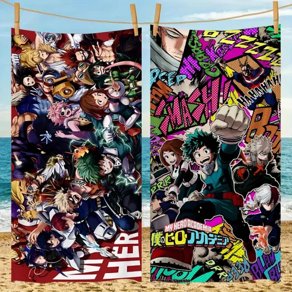 My hero academia Beach Towel Microfiber Sand Free Quick Dry Soft Sandproof Pool Towels Gift for Women Travel Gym Shower Camping 1