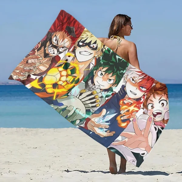 My hero academia Beach Towel Microfiber Sand Free Quick Dry Soft Sandproof Pool Towels Gift for Women Travel Gym Shower Camping 3