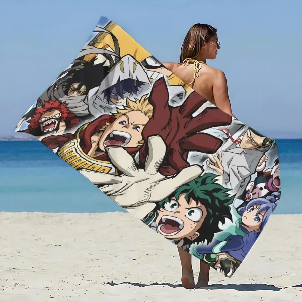 My hero academia Beach Towel Microfiber Sand Free Quick Dry Soft Sandproof Pool Towels Gift for Women Travel Gym Shower Camping 4