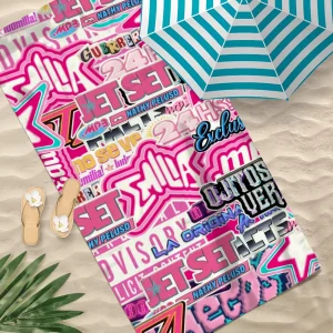 Towel Soft Pool Gift For Travel Gym Shower Camping Quick Dry Mp3 Singer Sports Mernes Large Beach Emilia Music Towel 1