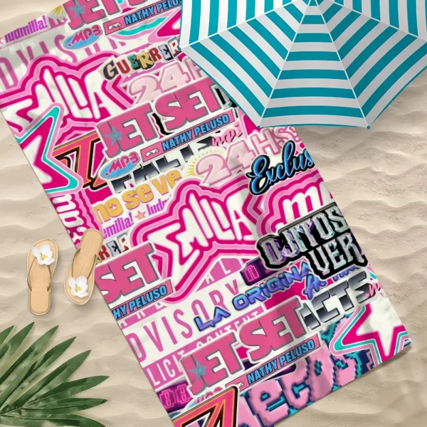 Towel Soft Pool Gift For Travel Gym Shower Camping Quick Dry Mp3 Singer Sports Mernes Large Beach Emilia Music Towel 1
