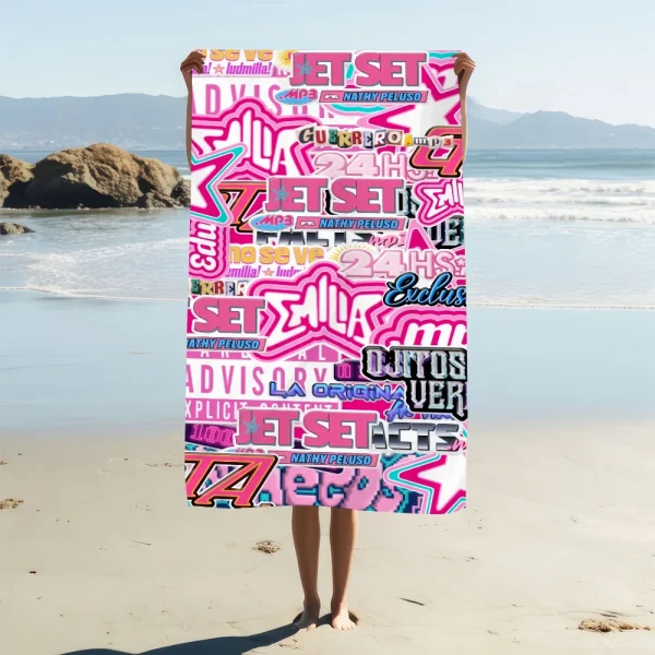 Towel Soft Pool Gift For Travel Gym Shower Camping Quick Dry Mp3 Singer Sports Mernes Large Beach Emilia Music Towel 2