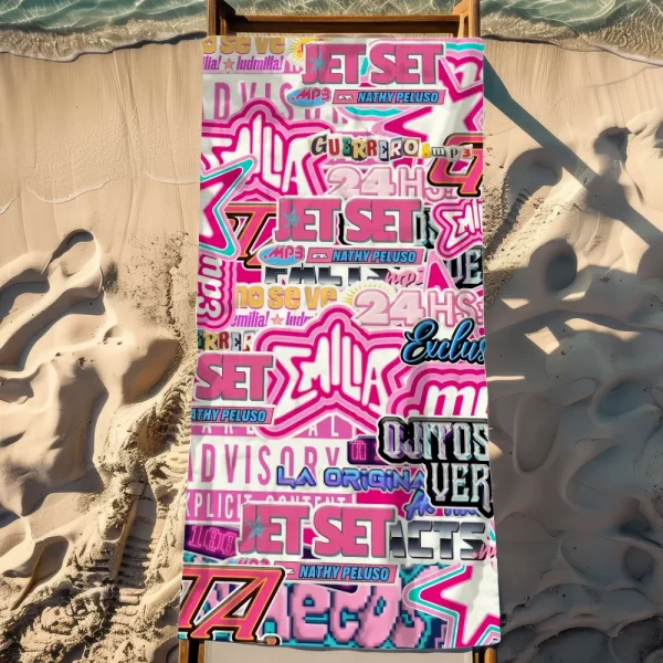 Towel Soft Pool Gift For Travel Gym Shower Camping Quick Dry Mp3 Singer Sports Mernes Large Beach Emilia Music Towel 4