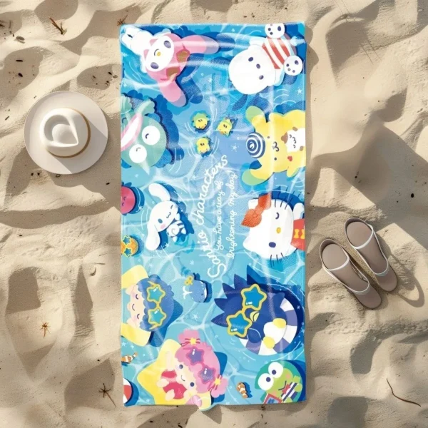 Sanrio Characters Beach Towel: Add Color and Fun to Your Summer! Suitable for towels, bath towels, beach towels 2