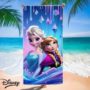Disney Frozen Beach Towel: Elsa and Anna's Magical Beach Essential Suitable for towels, bath towels, beach towels, gifts 1