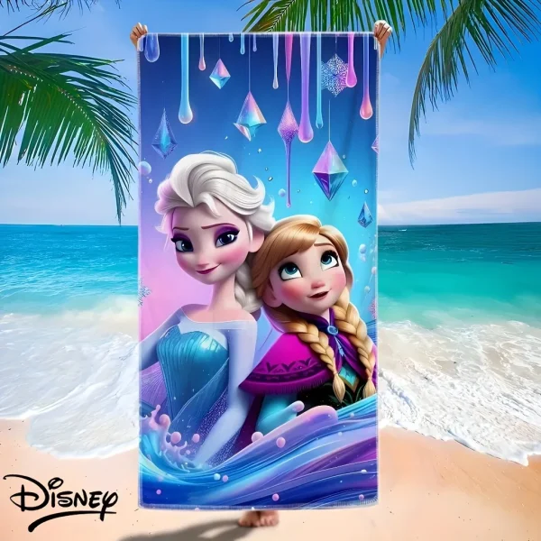 Disney Frozen Beach Towel: Elsa and Anna's Magical Beach Essential Suitable for towels, bath towels, beach towels, gifts 1