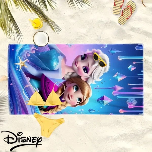 Disney Frozen Beach Towel: Elsa and Anna's Magical Beach Essential Suitable for towels, bath towels, beach towels, gifts 2