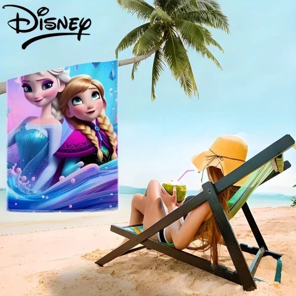Disney Frozen Beach Towel: Elsa and Anna's Magical Beach Essential Suitable for towels, bath towels, beach towels, gifts 4