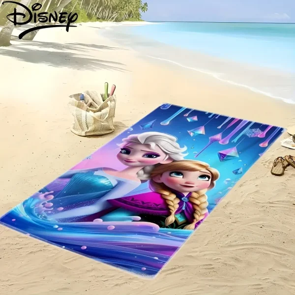 Disney Frozen Beach Towel: Elsa and Anna's Magical Beach Essential Suitable for towels, bath towels, beach towels, gifts 5