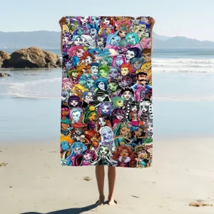 M-Monster Cartoon H-High Towel Pool Beach Towel Portable Quick Fast Dry Sand Outdoor Travel Swim Blanket Thin Mat Bath TowelS 1