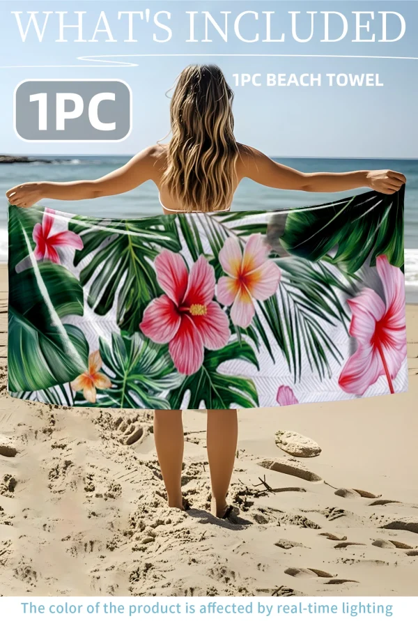 Oversized Cotton Beach Towel - Sandproof and Quick Drying - Yoga, Swimming, Beach Outdoor Leisure - Portable Folding Travel Esse 2