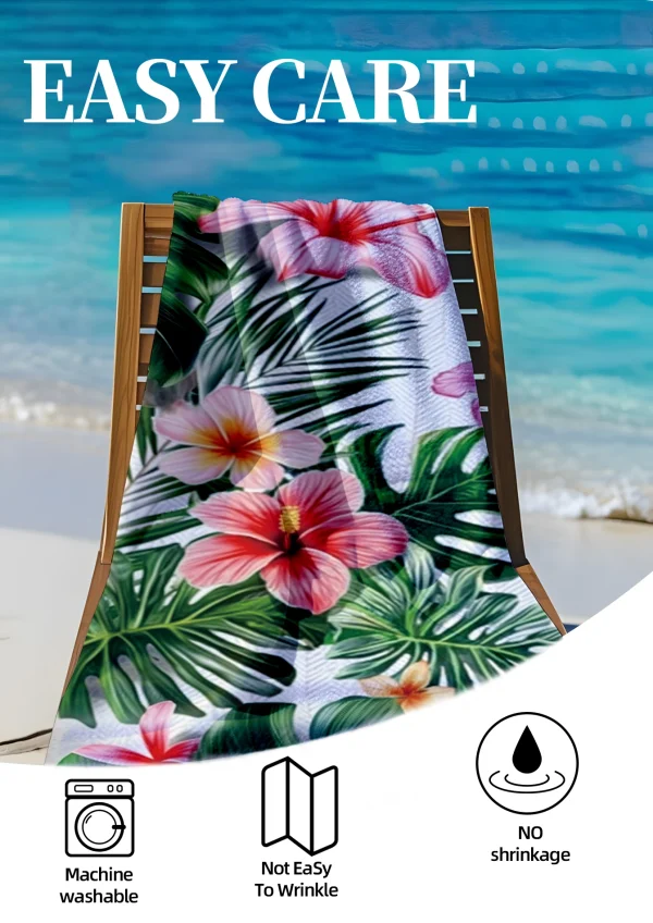 Oversized Cotton Beach Towel - Sandproof and Quick Drying - Yoga, Swimming, Beach Outdoor Leisure - Portable Folding Travel Esse 4
