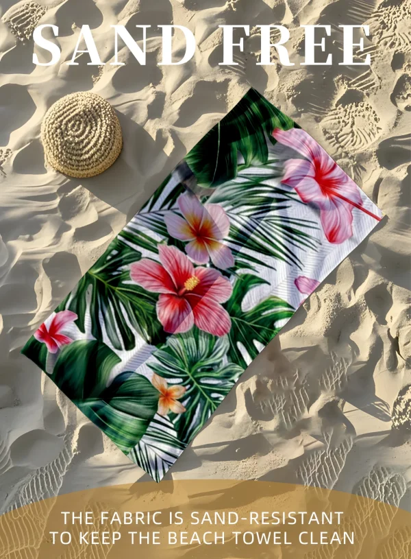 Oversized Cotton Beach Towel - Sandproof and Quick Drying - Yoga, Swimming, Beach Outdoor Leisure - Portable Folding Travel Esse 5