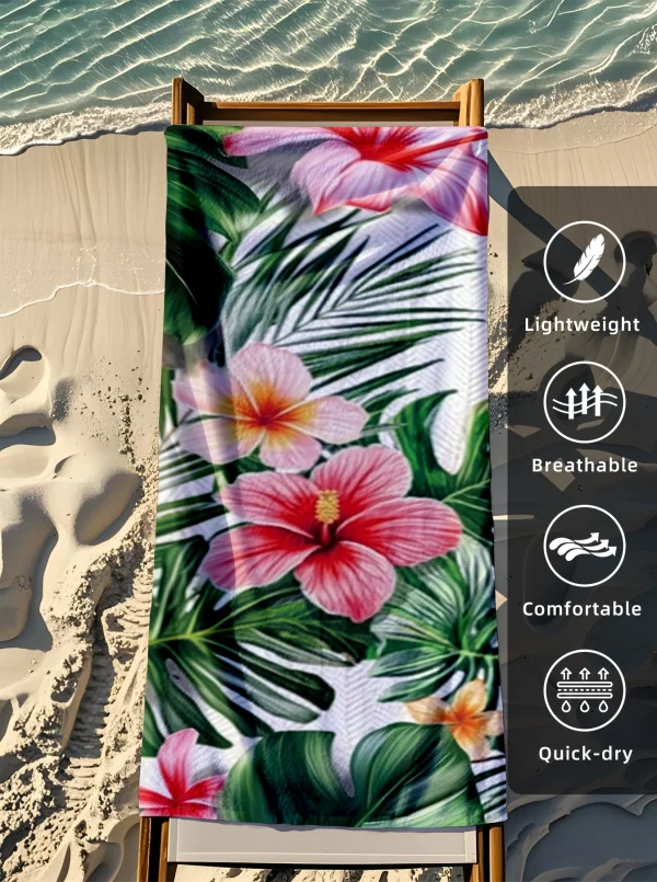 Oversized Cotton Beach Towel - Sandproof and Quick Drying - Yoga, Swimming, Beach Outdoor Leisure - Portable Folding Travel Esse 6