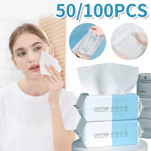 50/100pcs Extra Thick Disposable Facial Towels Gentle and Absorbent Cotton Makeup Remover Wipes Microfiber Hand Towels Home 1