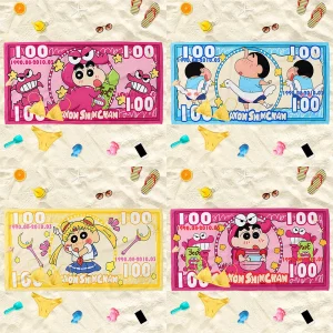 Adorable Crayon Shinchan & Sailor Moon Themed Beach Towels: 100% Fun for Summer! Suitable for towels, bath towels, beach towels 1