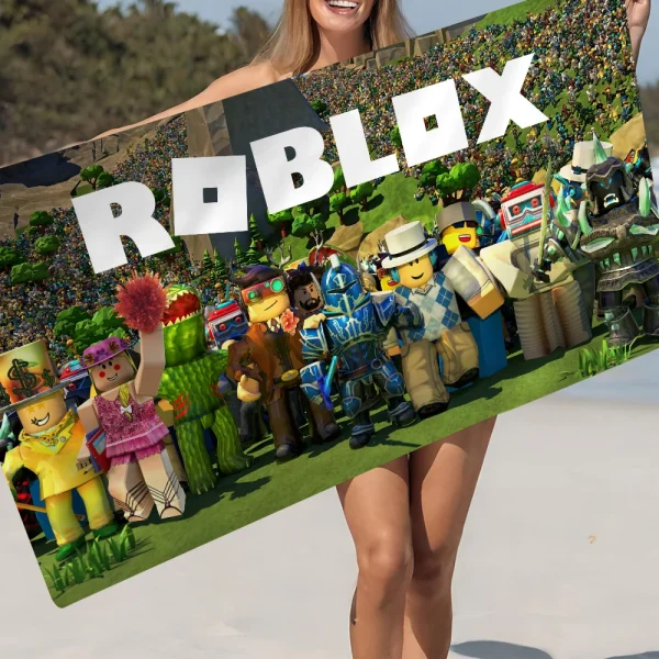Game R-Robloxes Big Microfiber Beach Towels Quick Dry Towel Sand Beach Towels Pool Towel For Travel Swim Pool Yoga 3