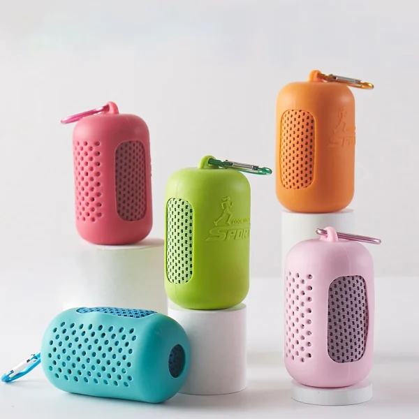 Portable Mini Silica Gel Set Cold Towel Quick Drying Breathable Chilly Sweat Absorption Sports Cooling Towel Running Yoga Gym 2