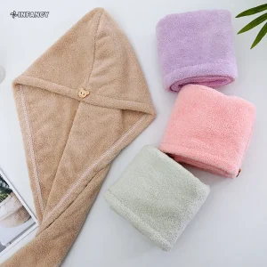 1PC Hair Drying Hat Quick-dry Microfiber Hair Towel Cap Hat Women Bath Hat Solid Towel Cap Super Absorption Turban Hair Dry Cap 1