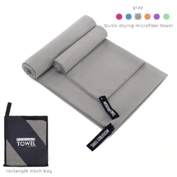 2pcs/set microfiber towel sports quick-drying super absorbent camping towel soft and lightweight gym swimming yoga beach towel 2