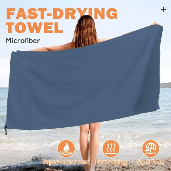 Camping Towels Super Absorbent Fast Drying Microfiber Travel Towel Quick Dry Ultra Soft Compact Gym Towel for Swimming Beach 5
