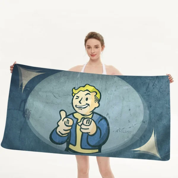 Bathmat F-Fallouts Microfiber Beach Towel Absorbent Quick Dry Soft Yoga Swimming Resort Mountain Climbing Towel 1