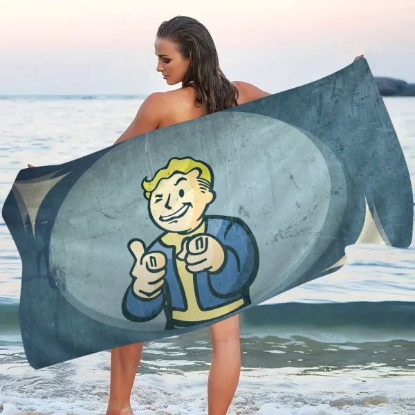 Bathmat F-Fallouts Microfiber Beach Towel Absorbent Quick Dry Soft Yoga Swimming Resort Mountain Climbing Towel 4
