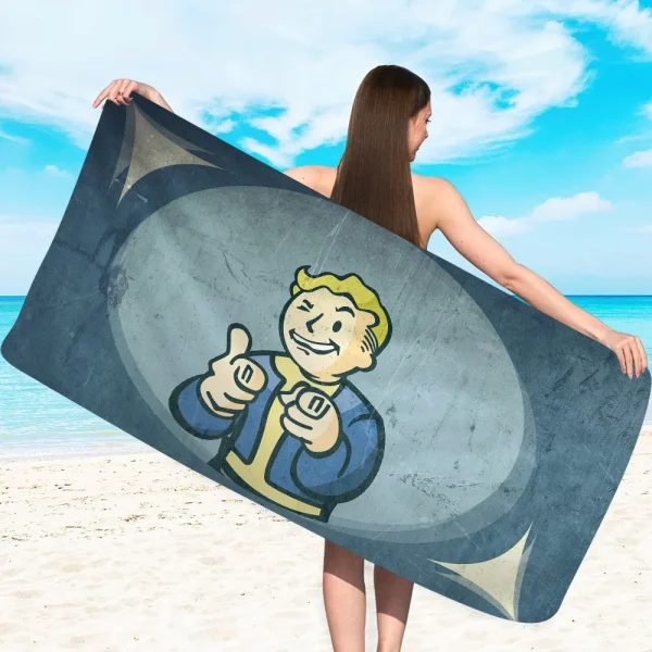 Bathmat F-Fallouts Microfiber Beach Towel Absorbent Quick Dry Soft Yoga Swimming Resort Mountain Climbing Towel 5