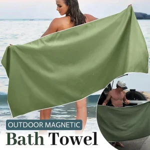 Magnetic Bath Towel Multifunctional Outdoor Magnet Towels Quick Drying Beach Towel  for Surfing Swimming 1