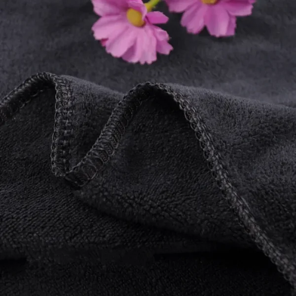 Thicken Increased Superfine Fiber Fitness Quick-drying Sports Towel Fitness Sports Bath Towel (Black) 5