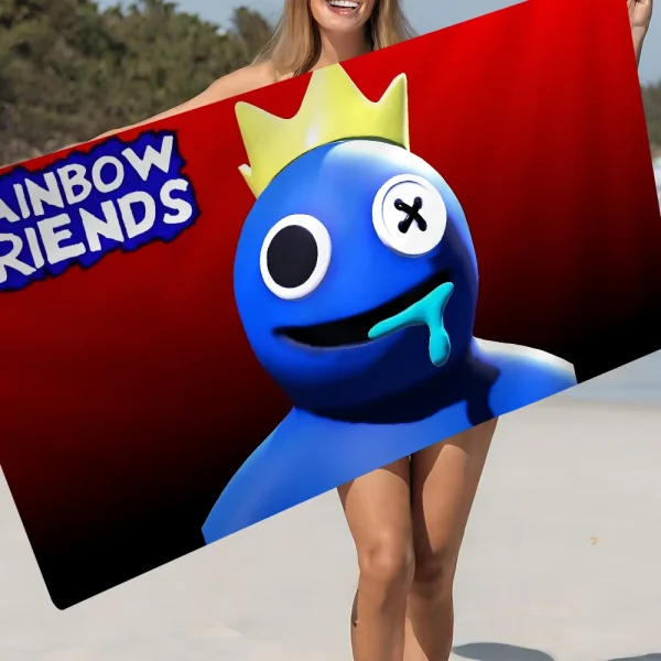 R-Rainbow F-Friends Game Beach Towels Shower Towel Sauna Travel Spa Microfiber Quick Dry Gym Accessories Cute Room Decor 4