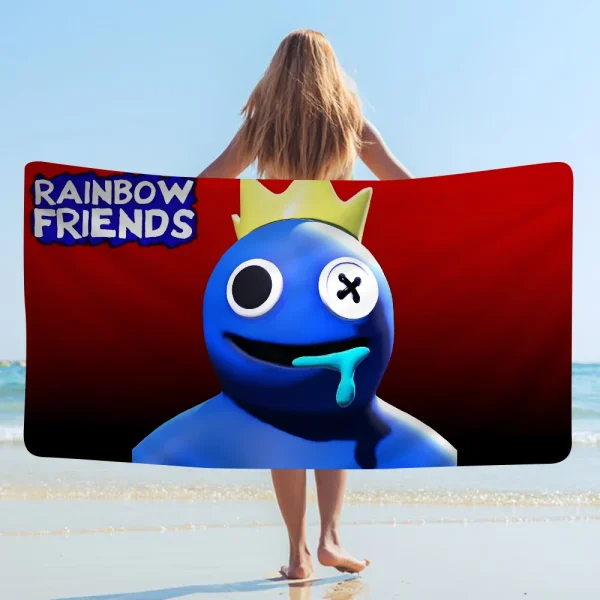 R-Rainbow F-Friends Game Beach Towels Shower Towel Sauna Travel Spa Microfiber Quick Dry Gym Accessories Cute Room Decor 6