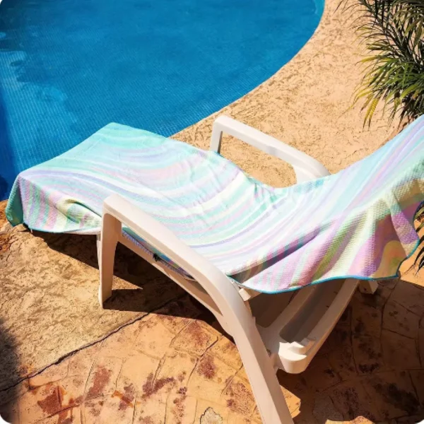 Blue Starfish 70x140cm Beach Towel Quick-Drying Sandproof Water Ripple Design Summer Seaside Seaweed Bath Towel LatticeColor 4