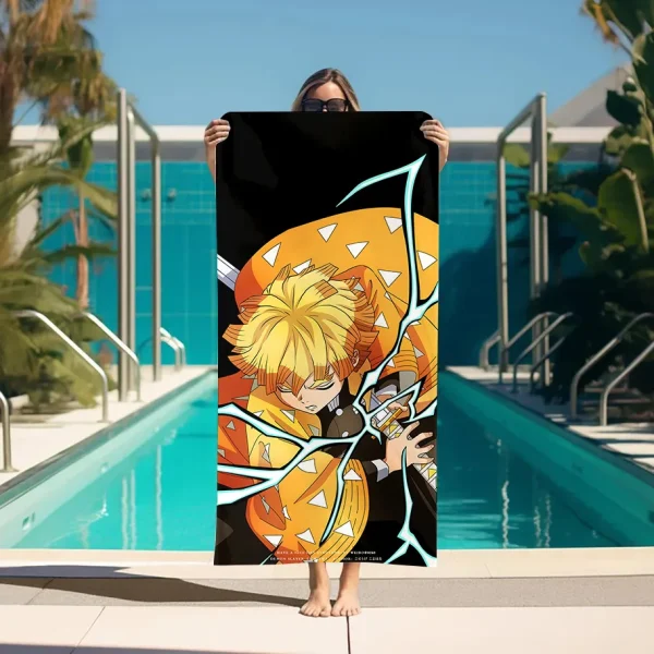Beach Towels Demon Slayer Bathroom For Bath Sauna Personal Care Large Bath Towel Turban for Hair Drying Bathroom Set Accessories 3