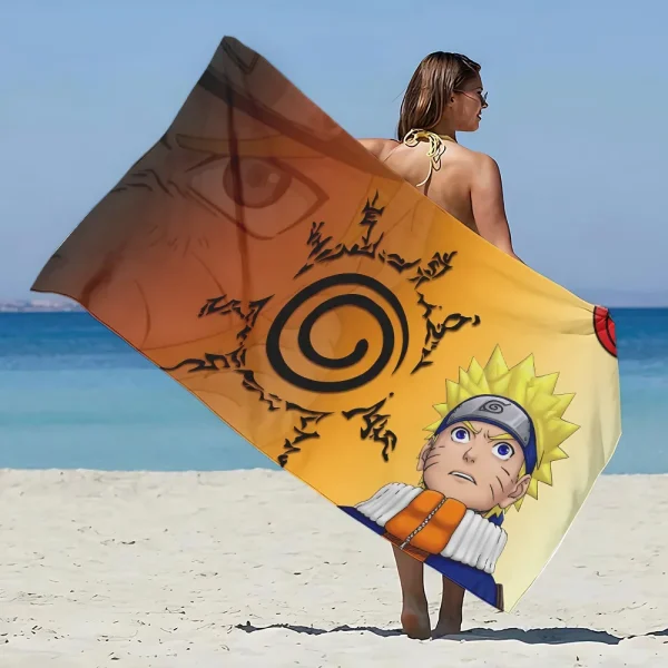 Hot Anime Uzumaki Narutoes Beach Towel Microfiber Sand Free Quick Dry Soft Pool Towels Gift for Women Travel Gym Shower Camping 2
